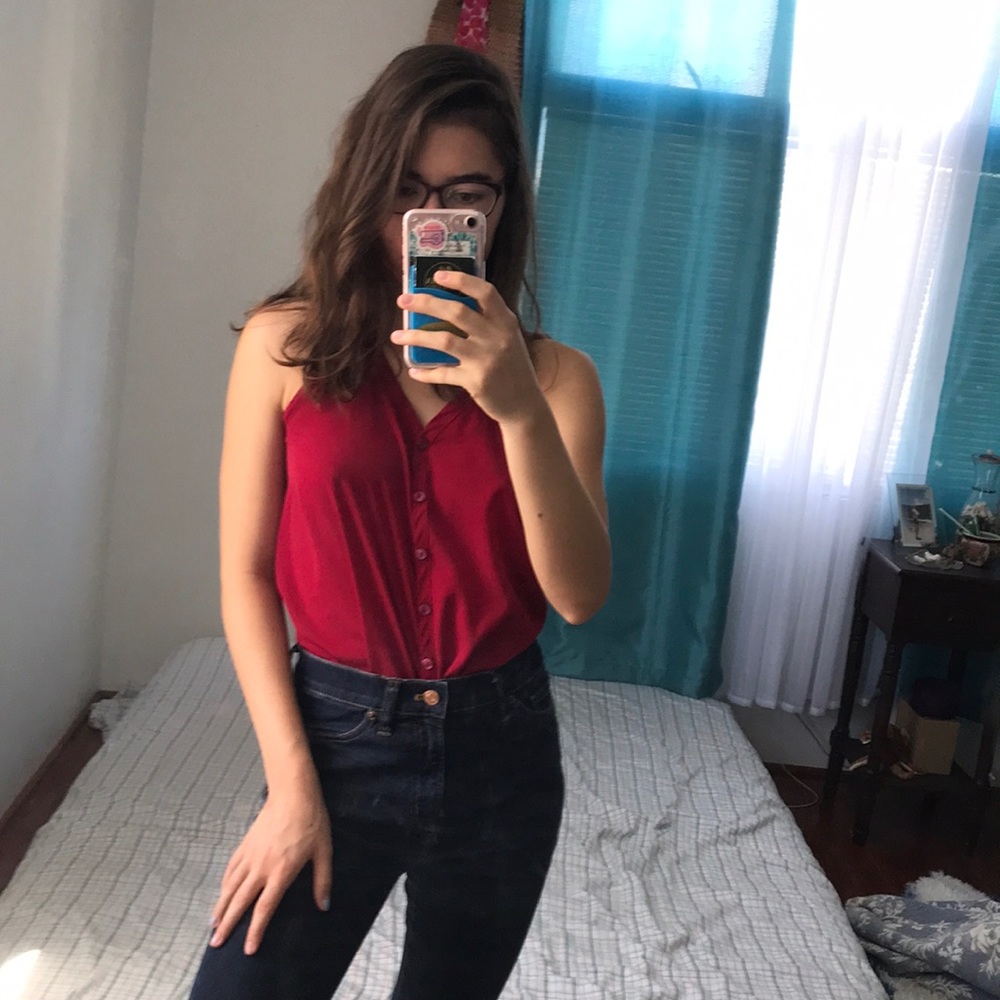 Maroon babydoll top